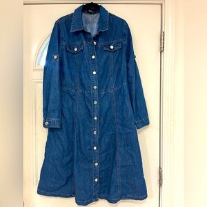 SALE-Allegra K  Blue Denim Dress